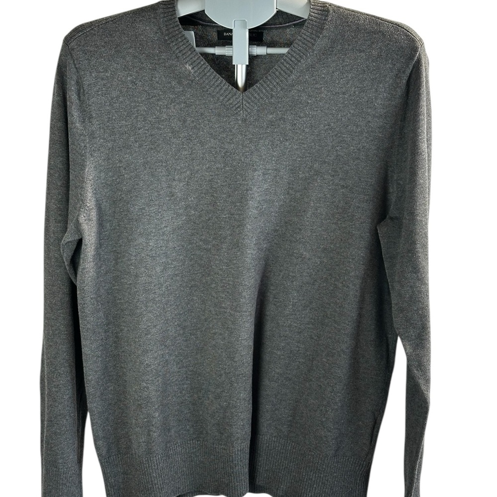 Banana Republic Men's Charcoal Crewneck Pullover sweater, Casual Layering Sz M